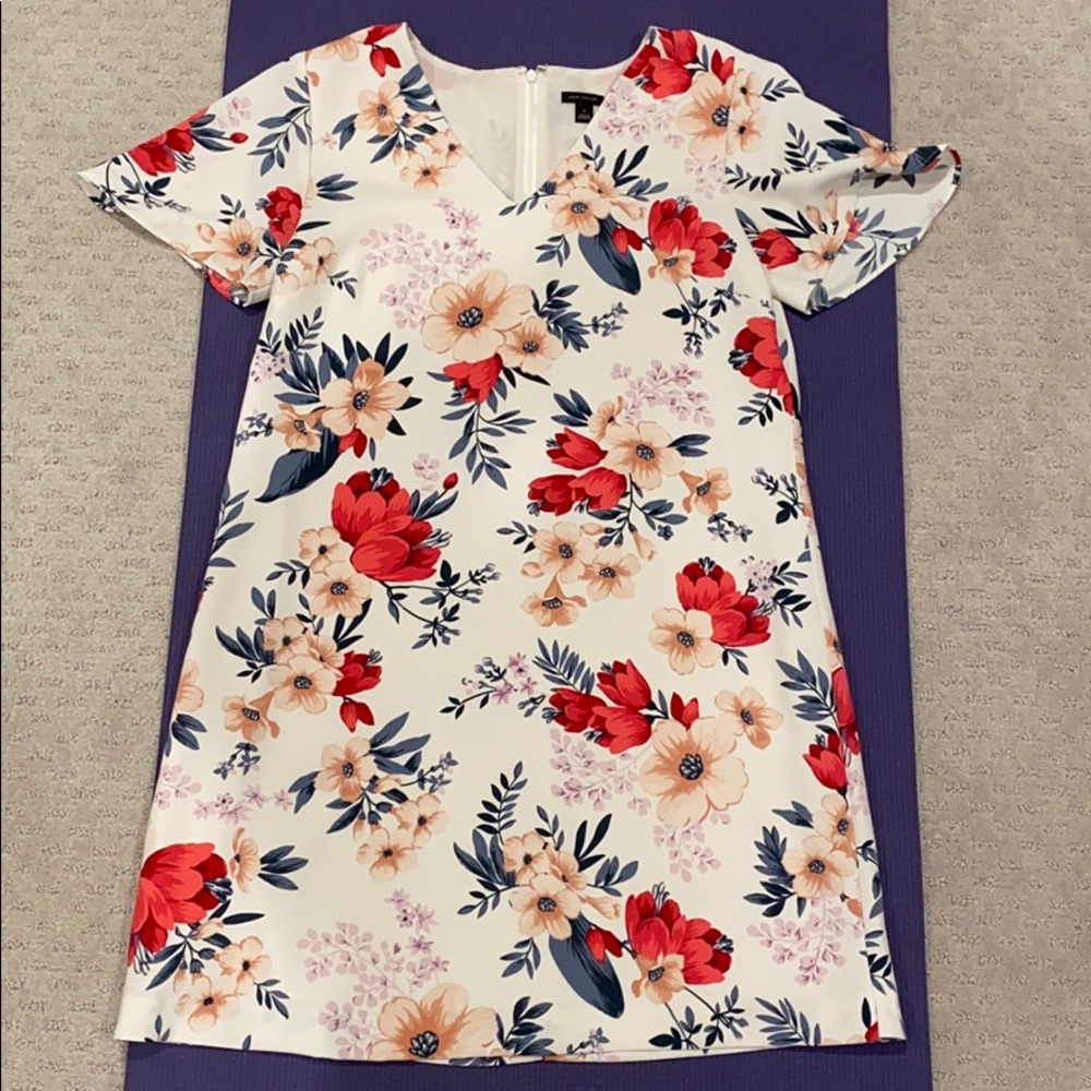 Pink floral Ann Taylor mini dress
